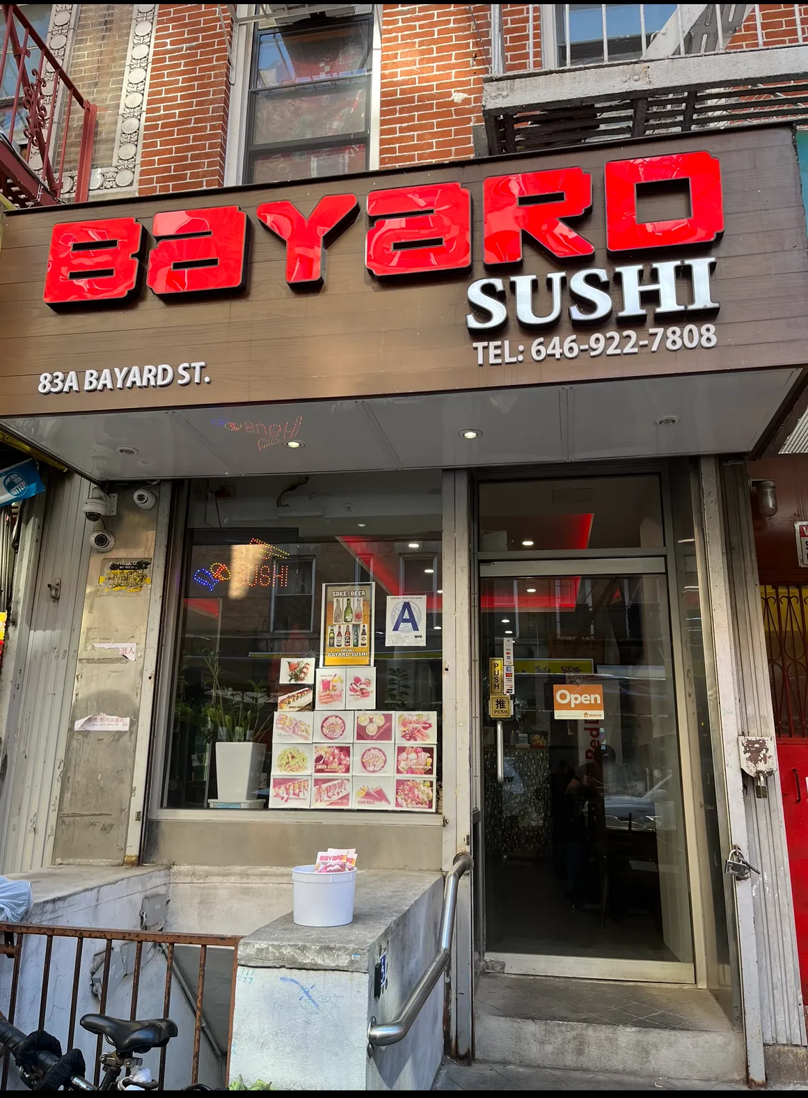 Bayard Sushi storefront at 83A Bayard Street